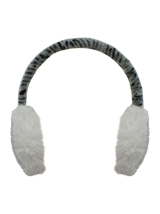 Unisex Earmuff Πλεκτό σε Λευκό χρώμα