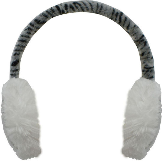 Unisex Earmuff Πλεκτό σε Λευκό χρώμα