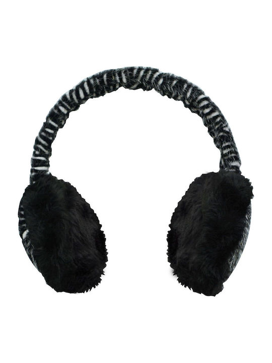 Unisex Earmuff Πλεκτό σε Μαύρο χρώμα