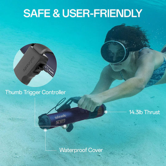 Waydoo Subnado Lite Underwater Scooter With Maximum Speed 5.04km/h Battery Autonomy 50min And Weight 1.4kg