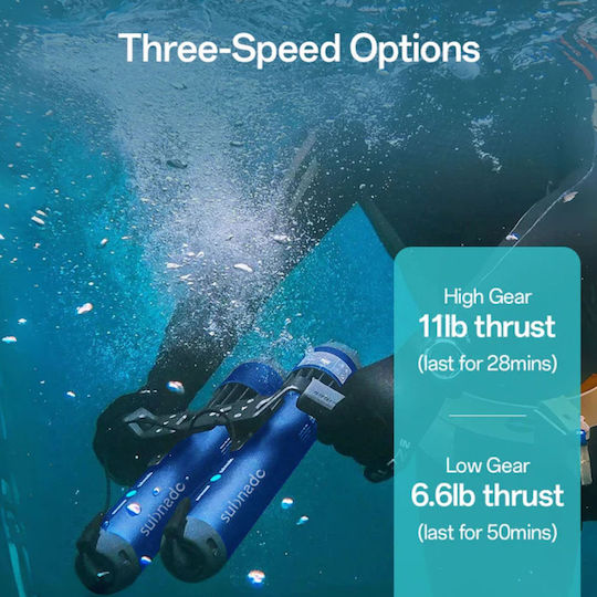 Waydoo Subnado Lite Underwater Scooter With Maximum Speed 5.04km/h Battery Autonomy 50min And Weight 1.4kg