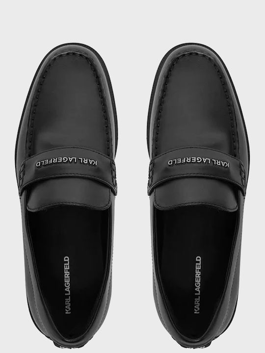 Δερμάτινα Ανδρικά Loafers σε Μαύρο Χρώμα