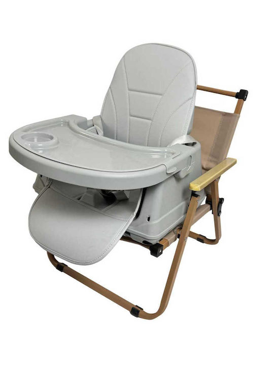 ForAll Moon Baby Highchair 3 in 1 with Adjustable Height Light Gray