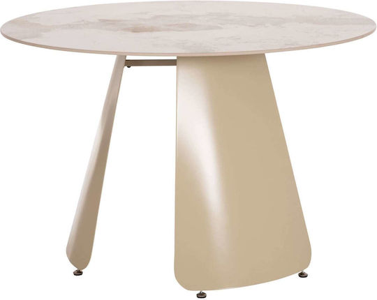 Rotund Masă Sala de mese Cream 120x120x78buc