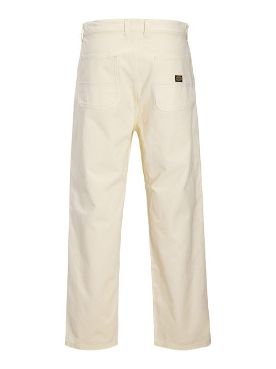 Men's Jeans Pants with Relaxed Baggy Fit Ecru