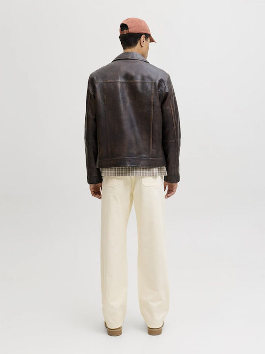 Men's Jeans Pants with Relaxed Baggy Fit Ecru