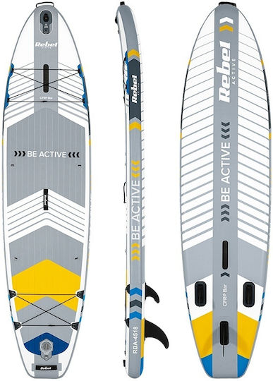 Rebel Inflatable SUP Board with Length 3.35m Gray