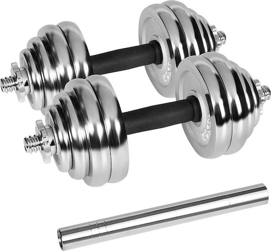 Rebel Αλτήρες Σετ με Μπάρα Συνολικού Βάρους 30kg σε Βαλιτσάκι