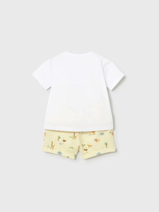 Kids Set with Shorts Summer 4 Pieces Yellow