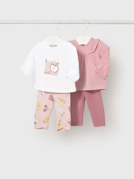 Kids' Set with Leggings Winter 4pcs Rose
