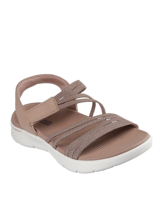 Go Walk Flex Flache Sandalen für Damen in Braun Farbe