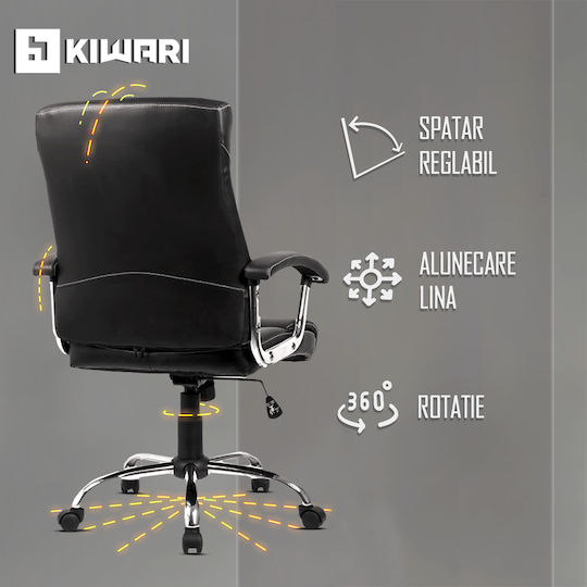 Rei Scaun De Birou Cu Inclinare Negru