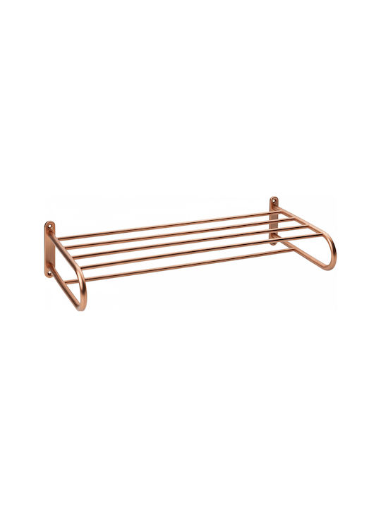 Bronze Art Стелаж Баня 5 Места Подов с винтове ​62x26см Inox Меден