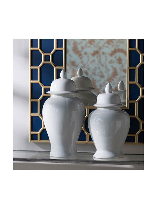 Artekko Decorative Vase Ginger White 25x25x51cm