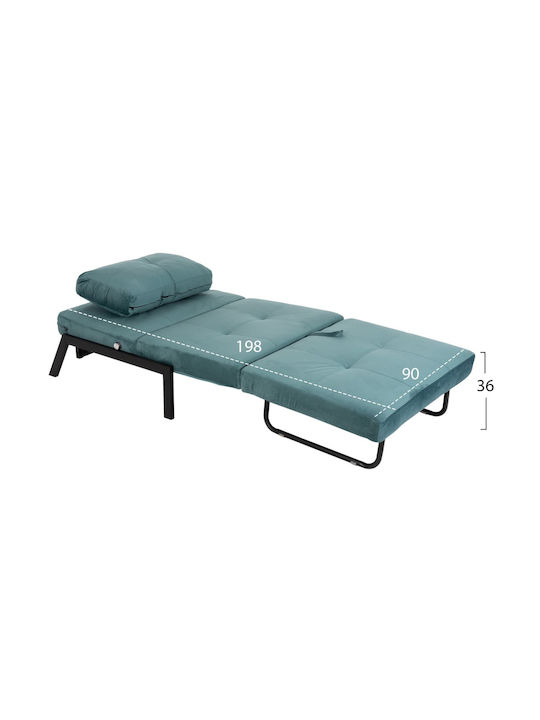 Massage Velvet Armchair Verde 95x92x66cm