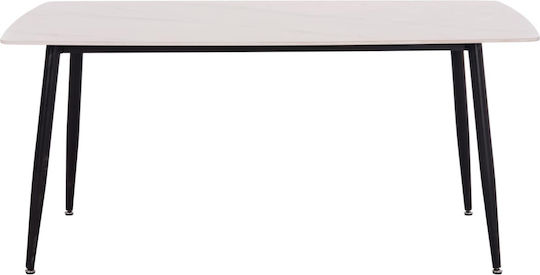 Τραπεζαρίας Λευκό Μάρμαρο, Μαύρο 160x80x74εκ. Τραπεζαρίας Λευκό Μάρμαρο, Μαύρο 160x80x74εκ.