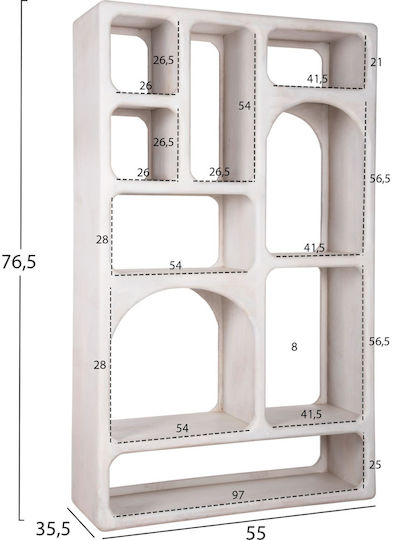 Bookcase White 100x35x165cm