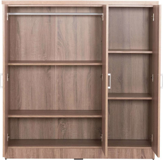 Тройна врата Гардероб Рафтове Sonama Oak 116x40x123см