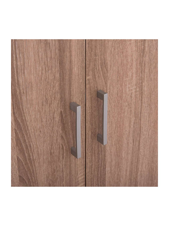 Triple Door Wardrobe Shelves Sonama Oak 116x40x123cm