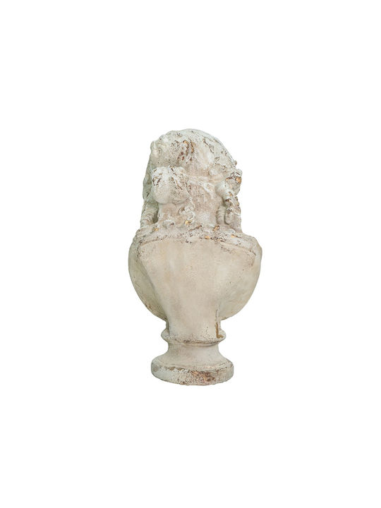 Artekko Statue Διακοσμητική Προτομή Μαγνήσιο Λευκή Πατίνα 38x43x72 Cm