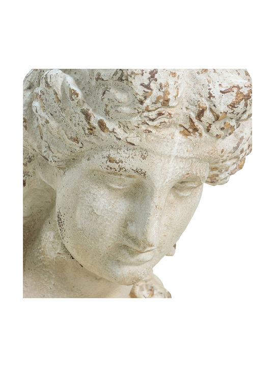 Artekko Statue Διακοσμητική Προτομή Μαγνήσιο Λευκή Πατίνα 38x43x72 Cm