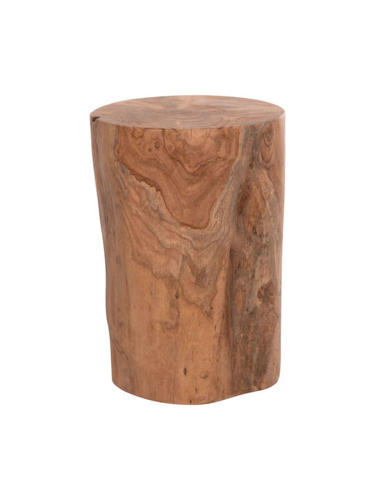 Round Side Table Made of Solid Wood Natural 30x30x45 cm