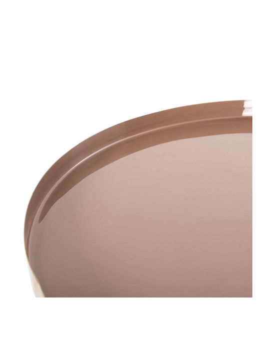 Round Side Table Metal Somon Beige 46x46x46.5 cm