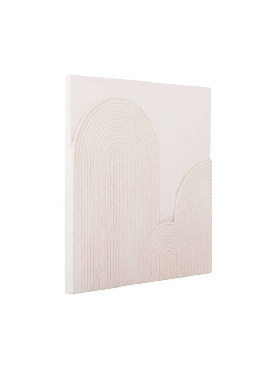 Square Painting Fb94517 MDF Off-White Color 80x4.5 Thickness X80cm