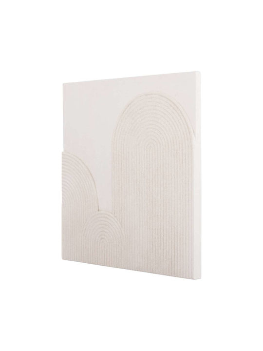 Square Painting Fb94517 MDF Off-White Color 80x4.5 Thickness X80cm