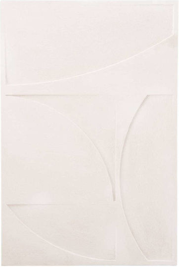 Gemälde Gebogene Linien Fb94506 MDF Off-White Farbe 80x4 Dicke X120cm