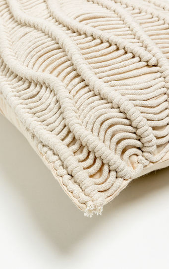 InTheBox Μαξιλάρι Καναπέ Krisha από 100% Βαμβάκι Ivory 30x50εκ.