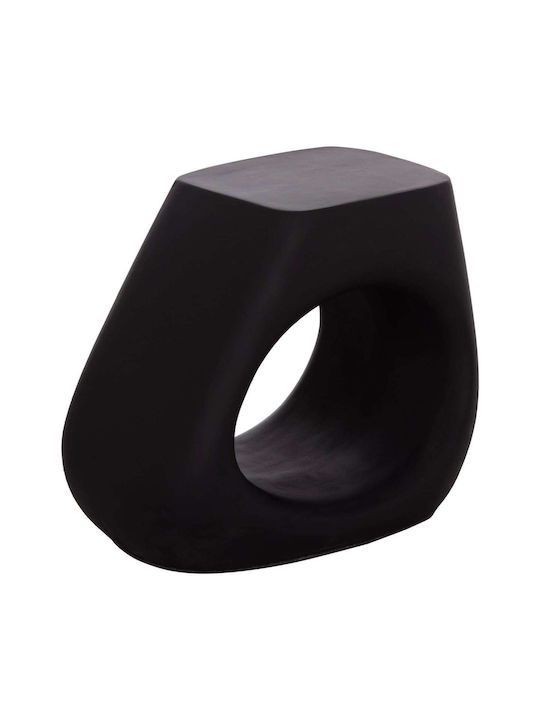 Stool For Living Room made of Polypropylene Black 58x28x45.5cm