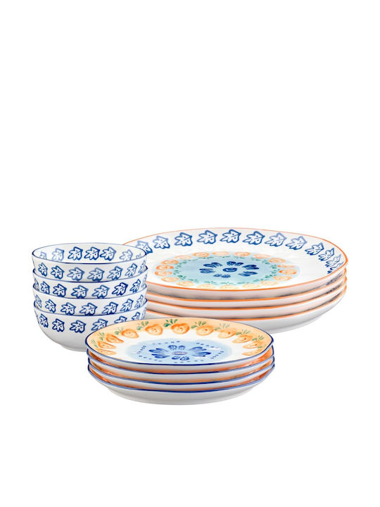 Björn Albastru Porțelan Set de Vase 12buc