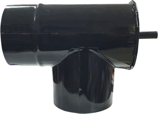 T-Rohr Kaminrohr Klapakís Ø12 Schwarz Emaille 035-0006