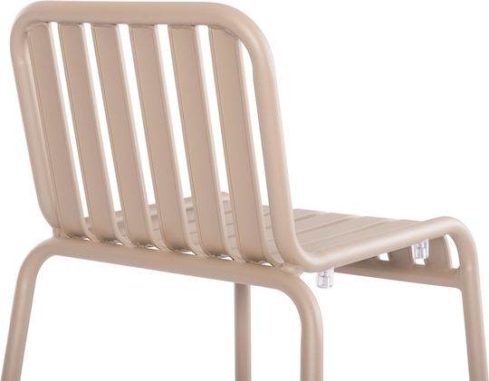 Σκαμπό Μπαρ Εξωτερικού Χώρου από Αλουμίνιο Rachel Σαμπάνι 59.5x55x101cm