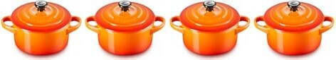 Le Creuset Ofenrot Gusseisen Töpfe Set 4-teilig