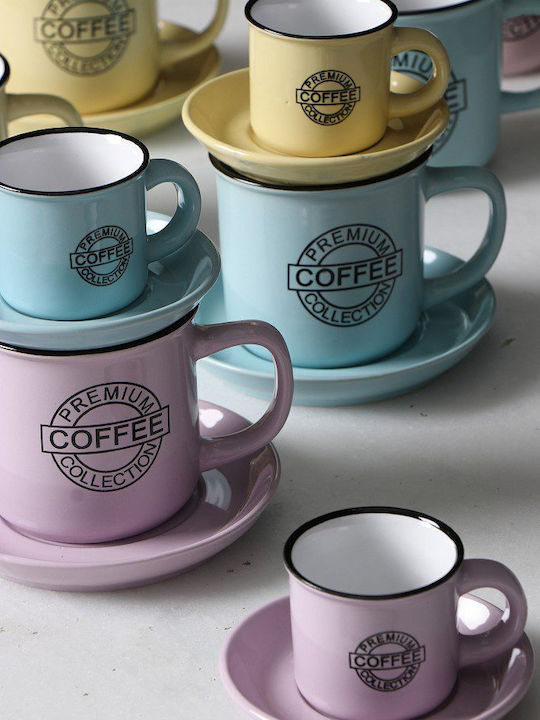 Espiel Coffee Cană Maro Din porțelan Roz 90ml