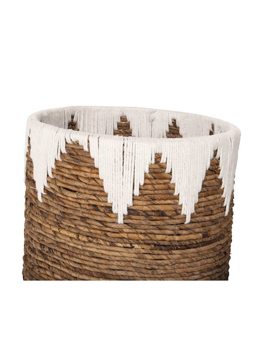 Freebox Set of Decorative Baskets Straw with Handles White 33x33cm 3pcs