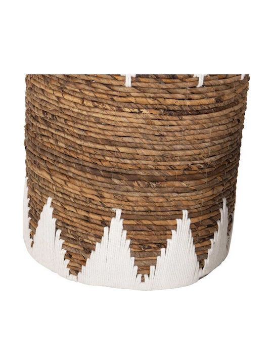 Freebox Set of Decorative Baskets Straw with Handles White 33x33cm 3pcs