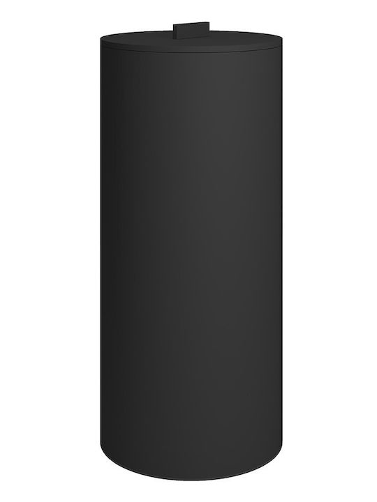 Pam & Co Καλάθι Απλύτων Μεταλλικό 30lt με Καπάκι 25x60x60cm Μαύρο