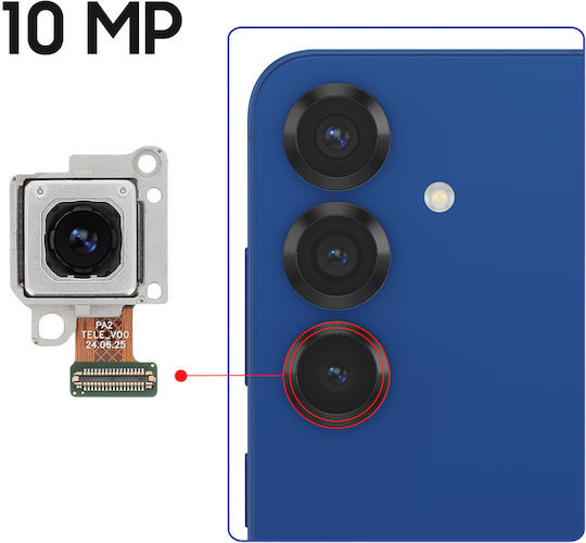 Samsung 10mp Telephoto Rear Camera Samsung Galaxy S25 Plus Original Part Black