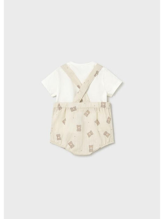 Mayoral Set Babystrampler mit Hose Beige