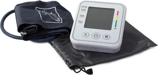 Electronic Arm Blood Pressure Monitor Case LCD Screen White 10.5x12.5 Cm Aria Trade