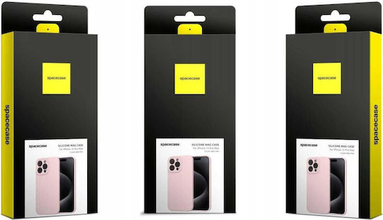 Spacecase Silicone Back Cover Silicon Roz (iPhone 15 Pro Max)