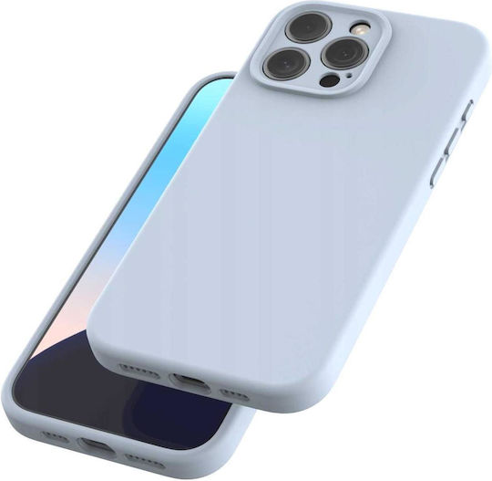 Spacecase Silicone Umschlag Rückseite Silikon Hellblau (iPhone 15 Pro)