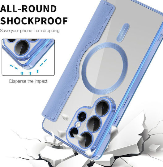 Techsuit Smartmag Buch Silikon Blau Galaxy S26 Ultra