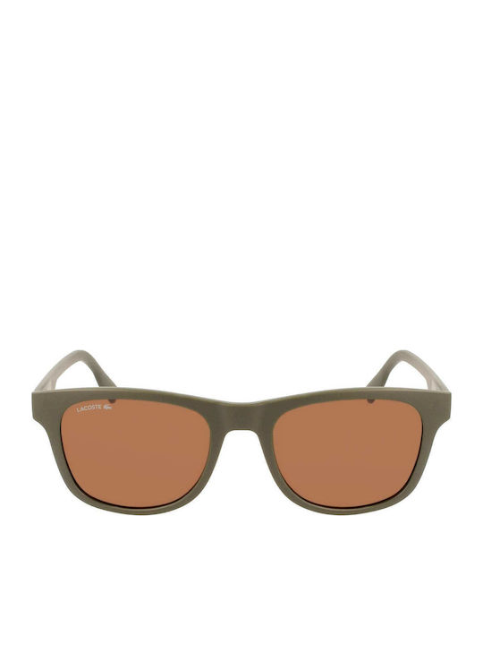 Lacoste Sunglasses Πράσινα with Acetate Frame & Brown Lens Lacoste Sunglasses Πράσινα with Acetate Frame & Brown Lens