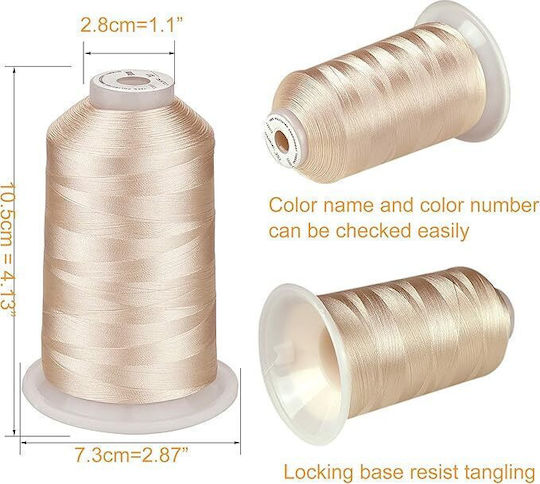 Stickgarn Set 3 Spulen 5000 Meter Pastellfarben