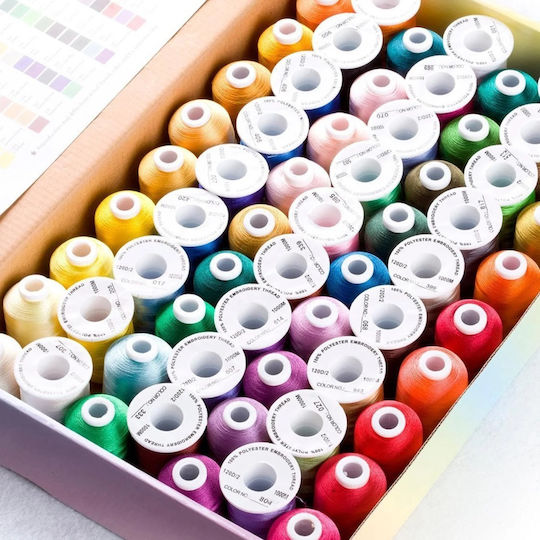 Embroidery Thread Kit 40 Spools 1000m Multicolor