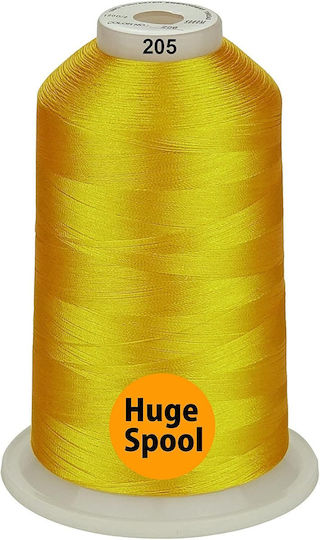 Embroidery Thread Set 3 Spools 5000 M Yellow Color